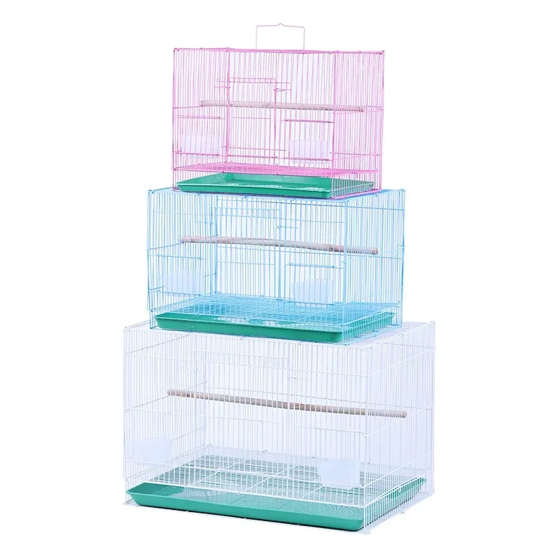 

Wholesale pet animal cage foldable metal cheap bird parrot cage breeding square large big iron pigeon budgie cage for canaries