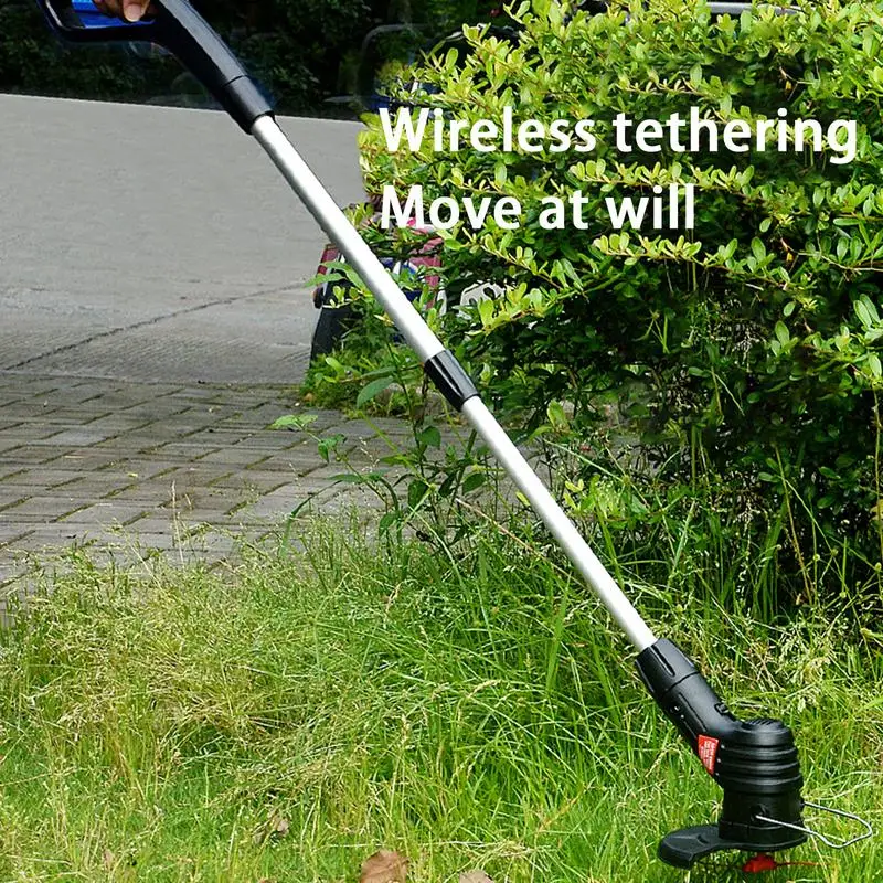 Grass Trimmer Edger Cordless Electric Lawn Mower Grass Edger Trimmer Portable Low Noise Landscaping Products for Grass Courtyard