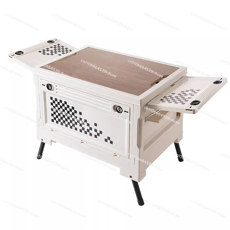 

Outdoor camping multi-functional folding storage box removable portable storage table car trunk home storage
