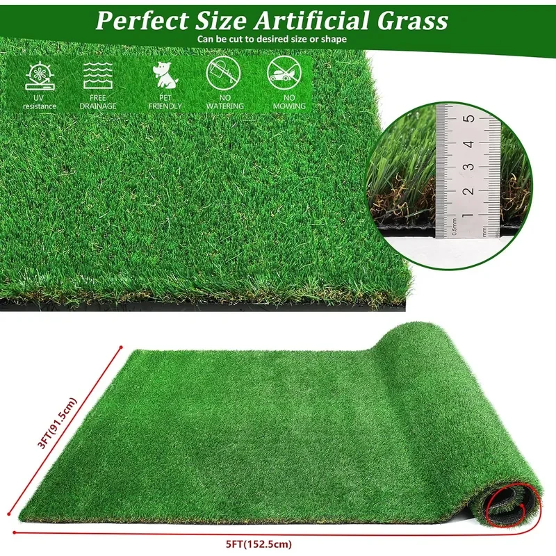 Durable Stain Resistant Easy to Clean Artificial Lawn Carpet Easy to Maintain Outdoor Environment Simulated Lawn Carpet