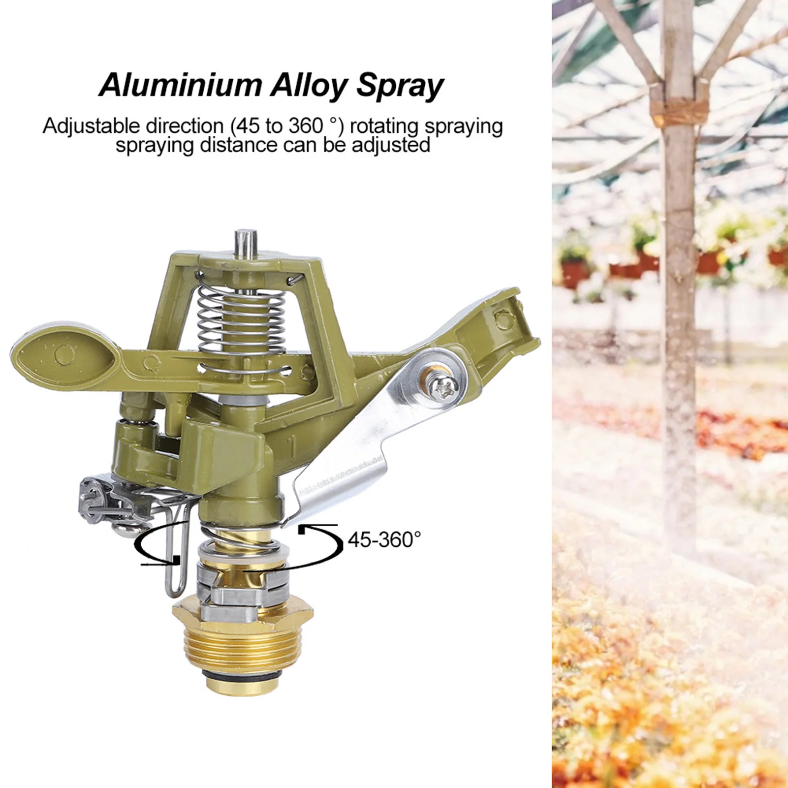 Aluminium Alloy Spray Nozzle Spray G3/4inch Aluminium Alloy Garden Lawn Rocker Arm Irrigation Nozzle Water Spray Sprinkler Head