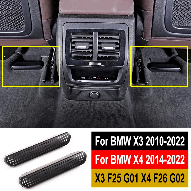 Cubierta de la rejilla de ventilación del coche para BMW X3 G01 F25 X4 G02 F26 asiento trasero de salida a prueba de polvo Protector de Accesorios