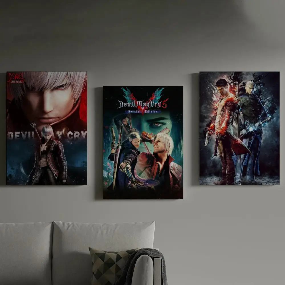 D-Devil M-May Cry-S المشارك يطبع حائط لوح رسم صورة فنية غرفة المعيشة ديكور المنزل قائمة التتبع غطاء ألبوم الموسيقى