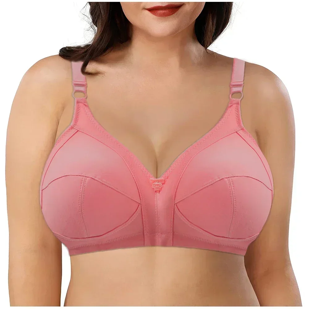 Bra Large Cup 38-50 C D E F Women's Plus Size Cotton Wireless Bras Support Pushup Full Coverage Sexy Lace underwear 85C-115F C01