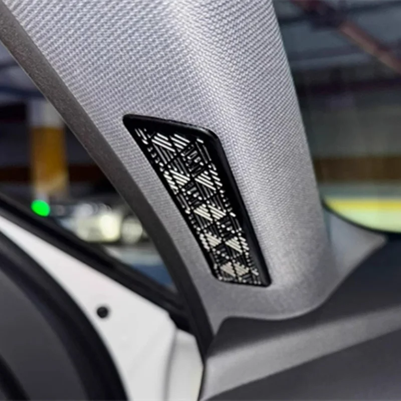 لسيارات BMW 5 series i5 G60 2020-2025 غطاء فتحة التهوية على شكل عمود من الفولاذ المقاوم للصدأ غطاء مزخرف لتكييف الهواء