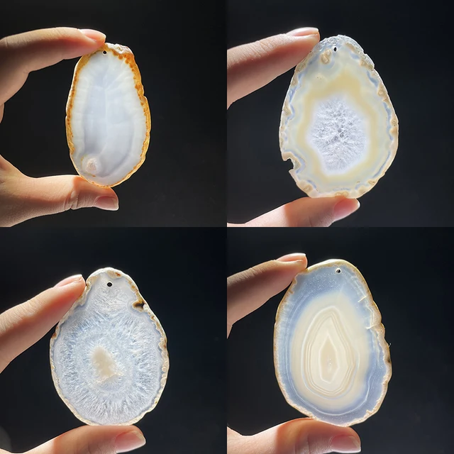 Colorful Natural Agate Geode Polished  Crystal Slice Stone DIY Pendant Mineral Home Decoration Healing Crystal Stone Slice Gifts 3