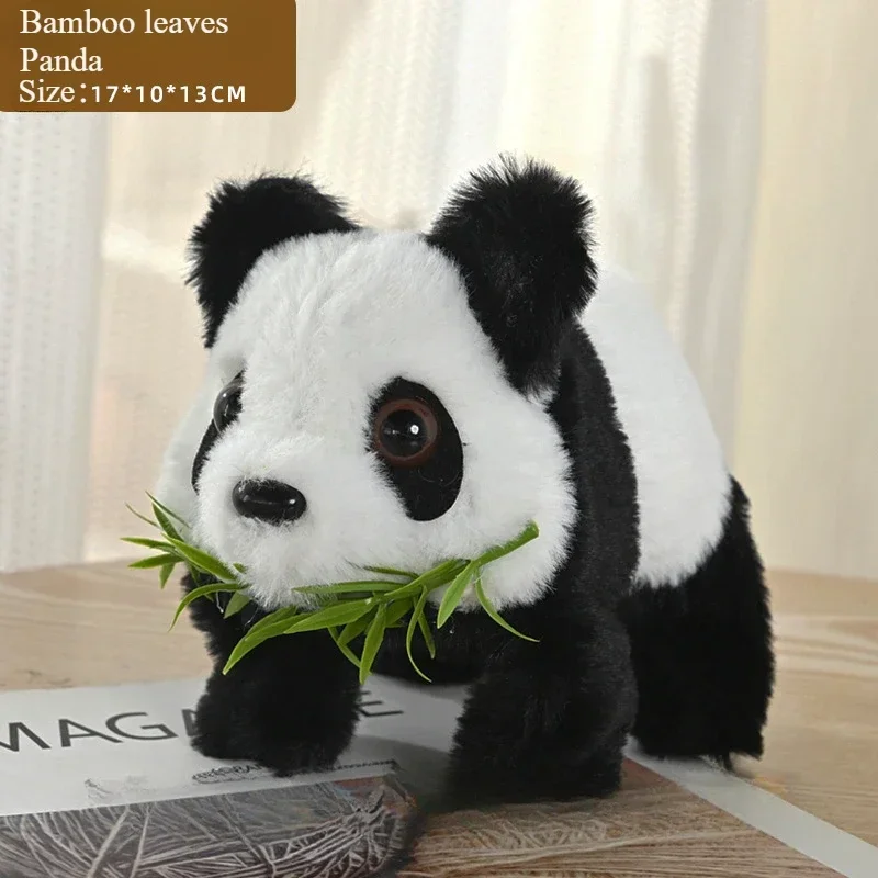 Animal de pelúcia elétrico kawaii panda estilo chinês brinquedos simulação panda andando boneca elétrica do animal de estimação brinquedos das crianças presentes do feriado