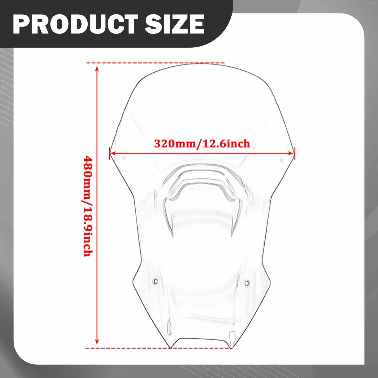 

Durable Motorcycle Windshield Windscreen Replacement Deflector for CRF1100L Adventure Comfortable Trip
