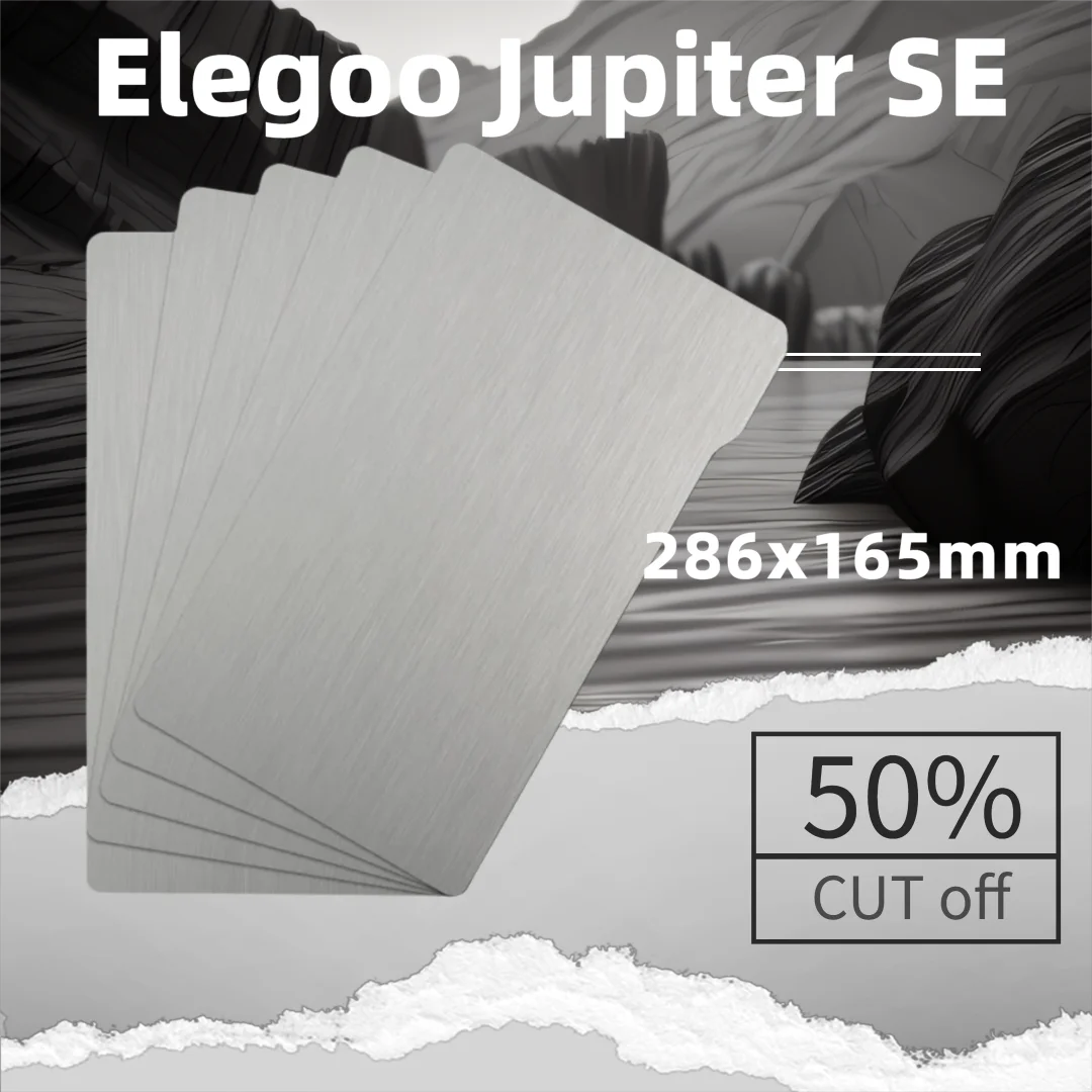 

ENERGETIC Flexible Build Plate 286x165mm Resin Elegoo Jupiter SE Magnetic Spring Steel Sheet +Hot Bed Sticker 3d Printer Parts