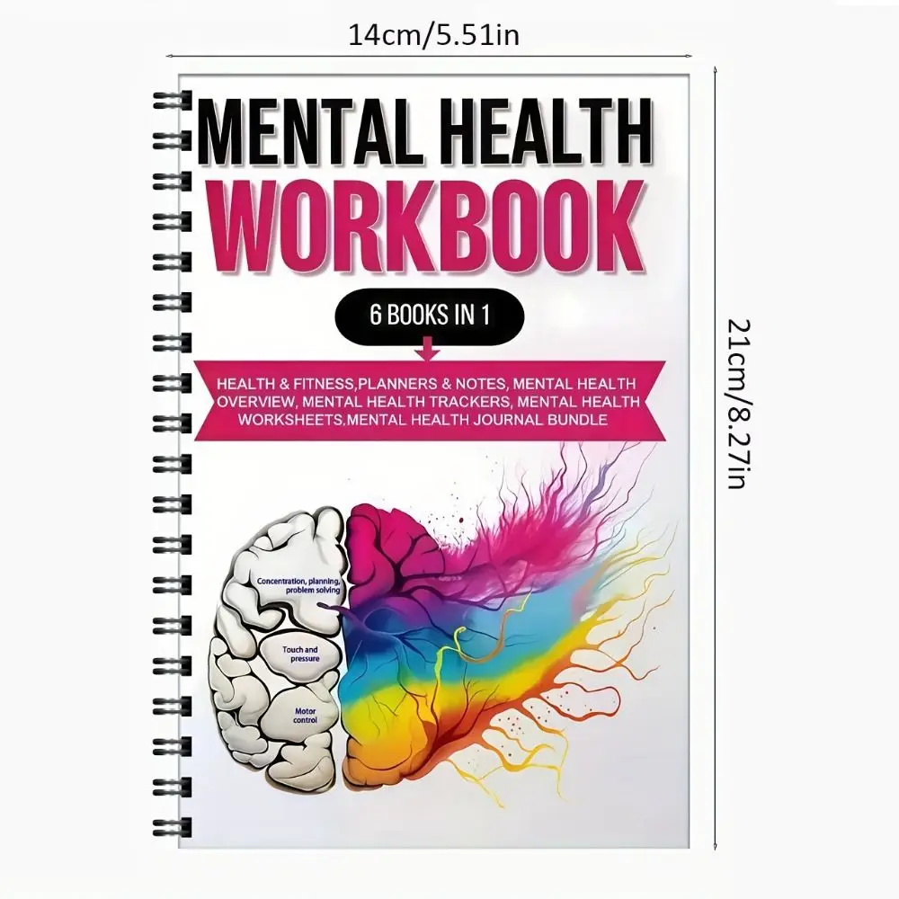 6 Books In 1 Mental Health Workbooks Cognitive Behavioral Exercises Emotion Tracker Mental Wellness Notebook Relaxation Technic