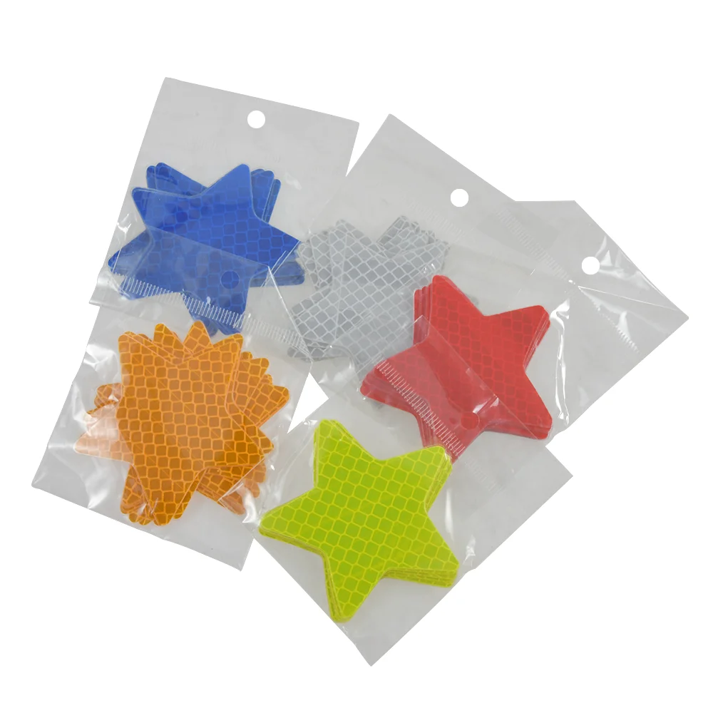 

10 Five-pointed Star Diamond Reflective Stickers Decorative Modified Car Warning Stickers