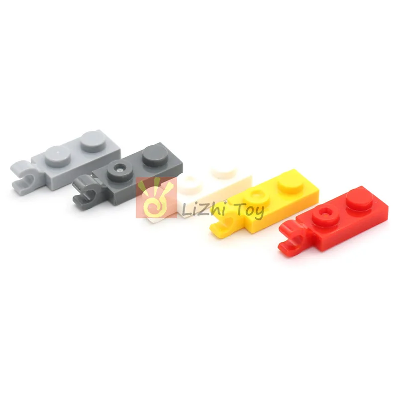 

20pcs Compatible 63868 Build Plate Modified 1x2 with Clip on End Horizontal Grip Moc Building Bricks Block Assembles Toys