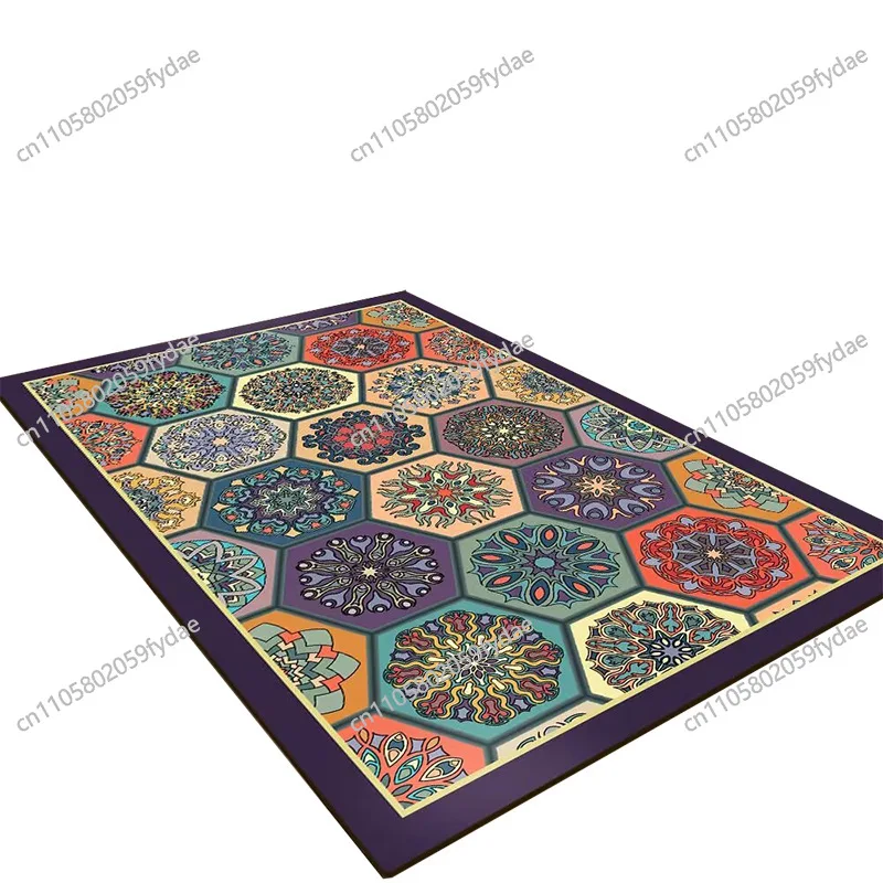 

Flower tile crystal velvet carpet entry door dirt-resistant household entrance foot pad entry door non-slip pad