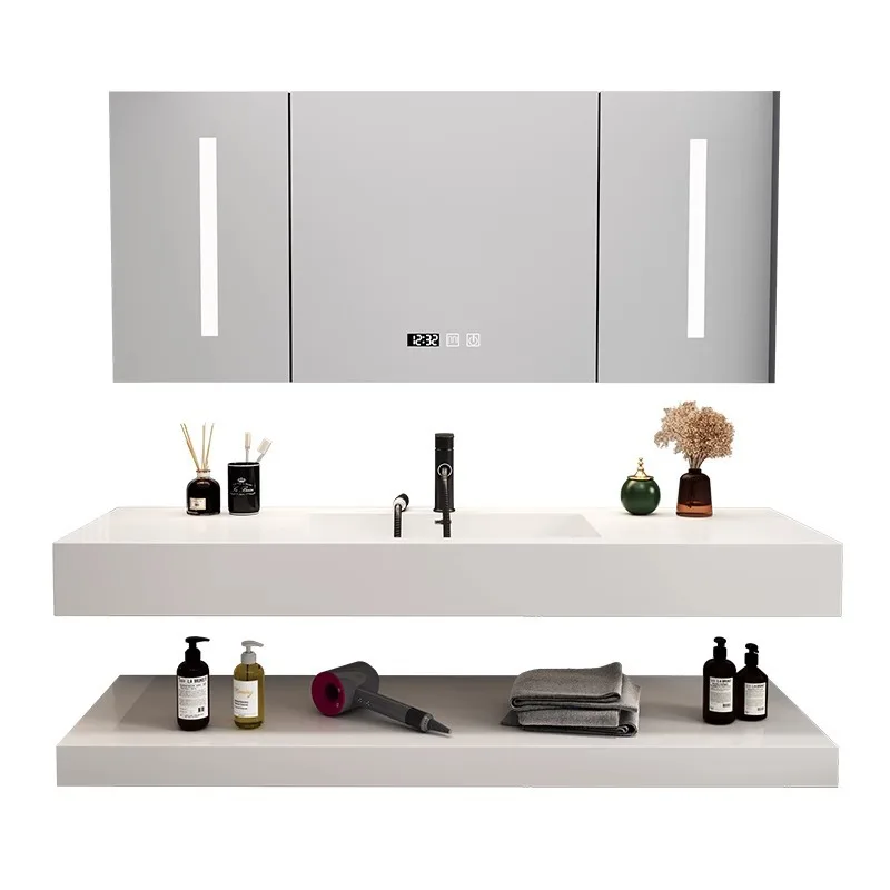 

Двухслойный умывальник из каменной плиты, шкаф для ванной комнаты, керамический бесшовный, комбинированный унитаз