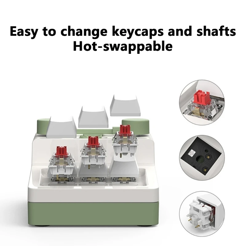 Tastiere con manopola Macros di programmazione personalizzabili Mini tastiera a 6 tasti per copiare paste e foto con illuminazione