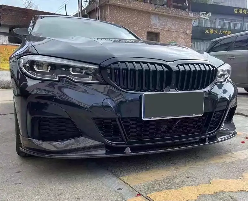 Wet Carbon Fiber Body Kits Front Lip Front Bumper Spoiler Body Kit 3D Style Fits For BMW 3 Series G20 G28