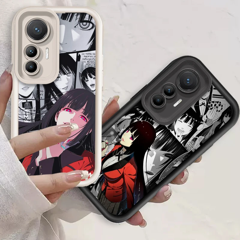 J-Jabami Y-Yumeko Kakeguruis Eye Ladder For Xiaomi MI 14 12T 11 Lite Poco M3 X5 X4 F5 F4 F3 F2 GT Pro 5G Cover Phone Case