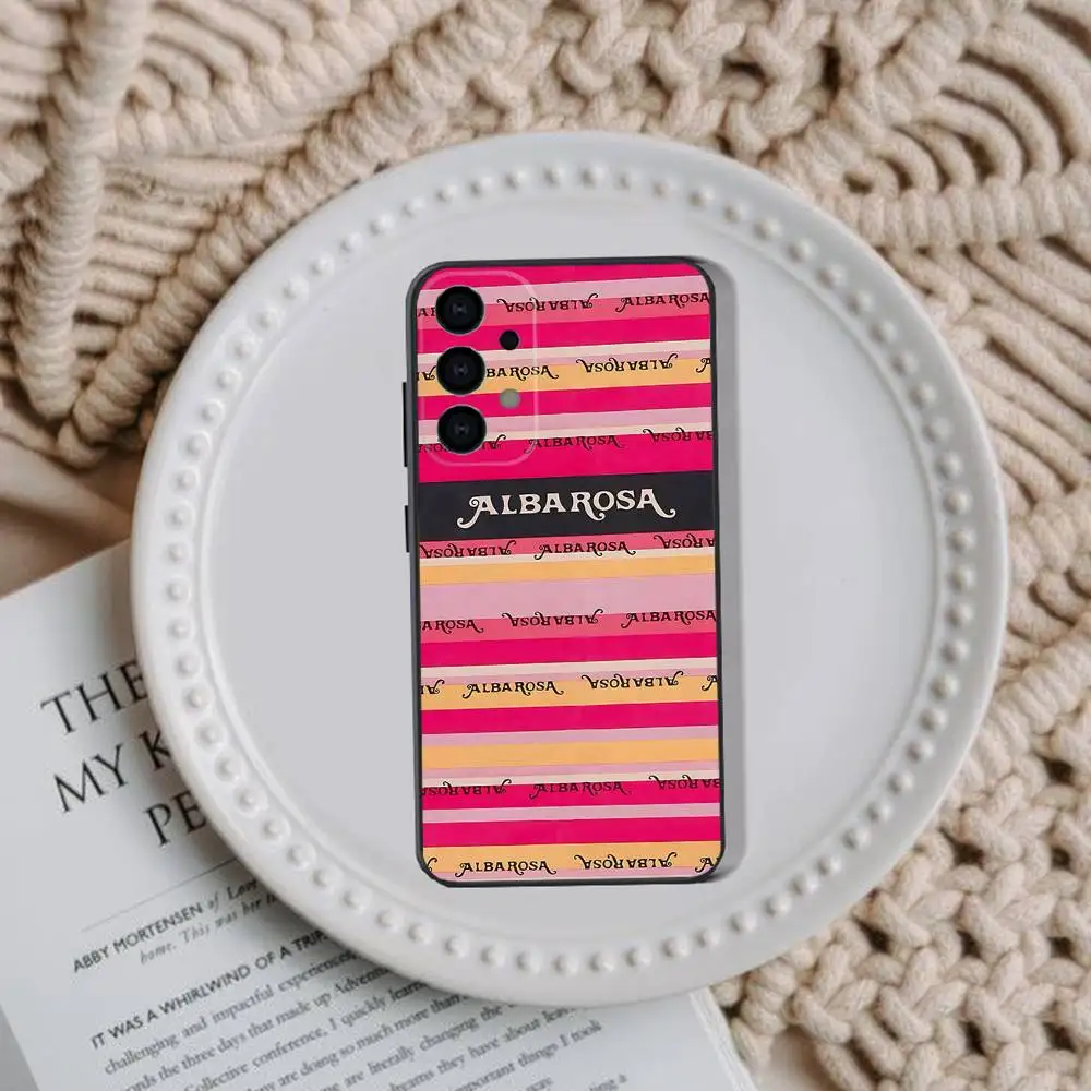 Модный чехол для телефона A-ALBA R-ROSA для Samsung Galaxy A73,31,32,72,41,53,52,71,22,5G, Note, J7,8,9 Мягкий черный чехол