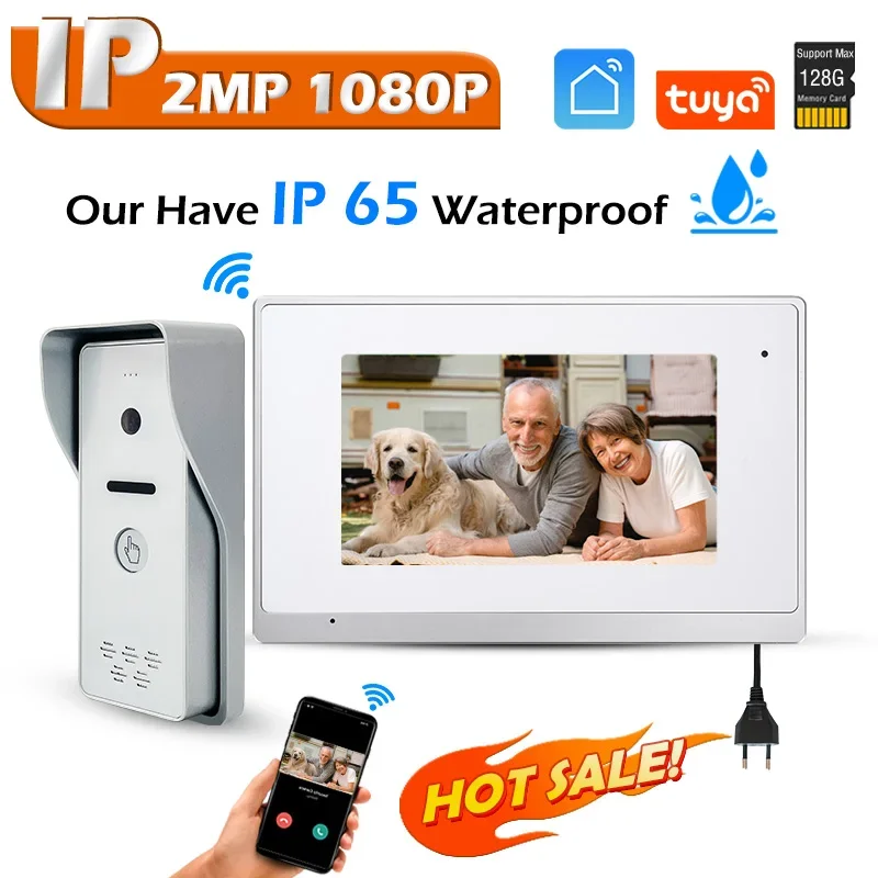 

Convenient smart phone TUYA Smart life app remotely door-opening video intercom system with door release