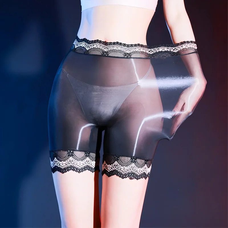 5D لامعة ملخصات المرأة مثير النفط لامعة تخزين الملابس الداخلية شفافة الكلسون المثيرة الملابس الداخلية انظر من خلال السلس شبكة سراويل #1