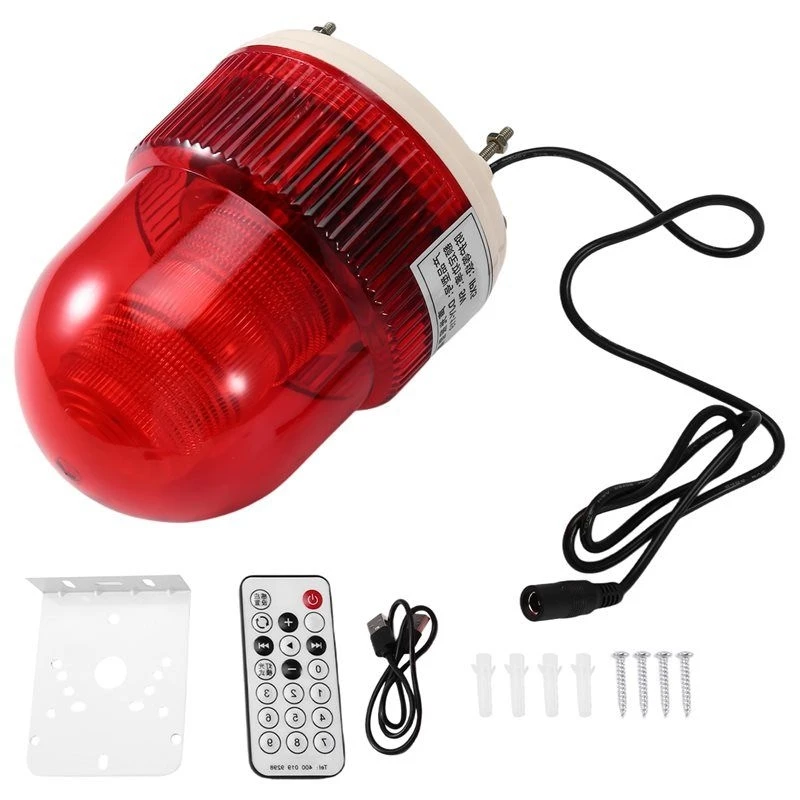 Stock QuantityFactory Workshop Vehicle Construction Site 24V Voice Sound And Light Alarm Switch Microwave Induction Warning