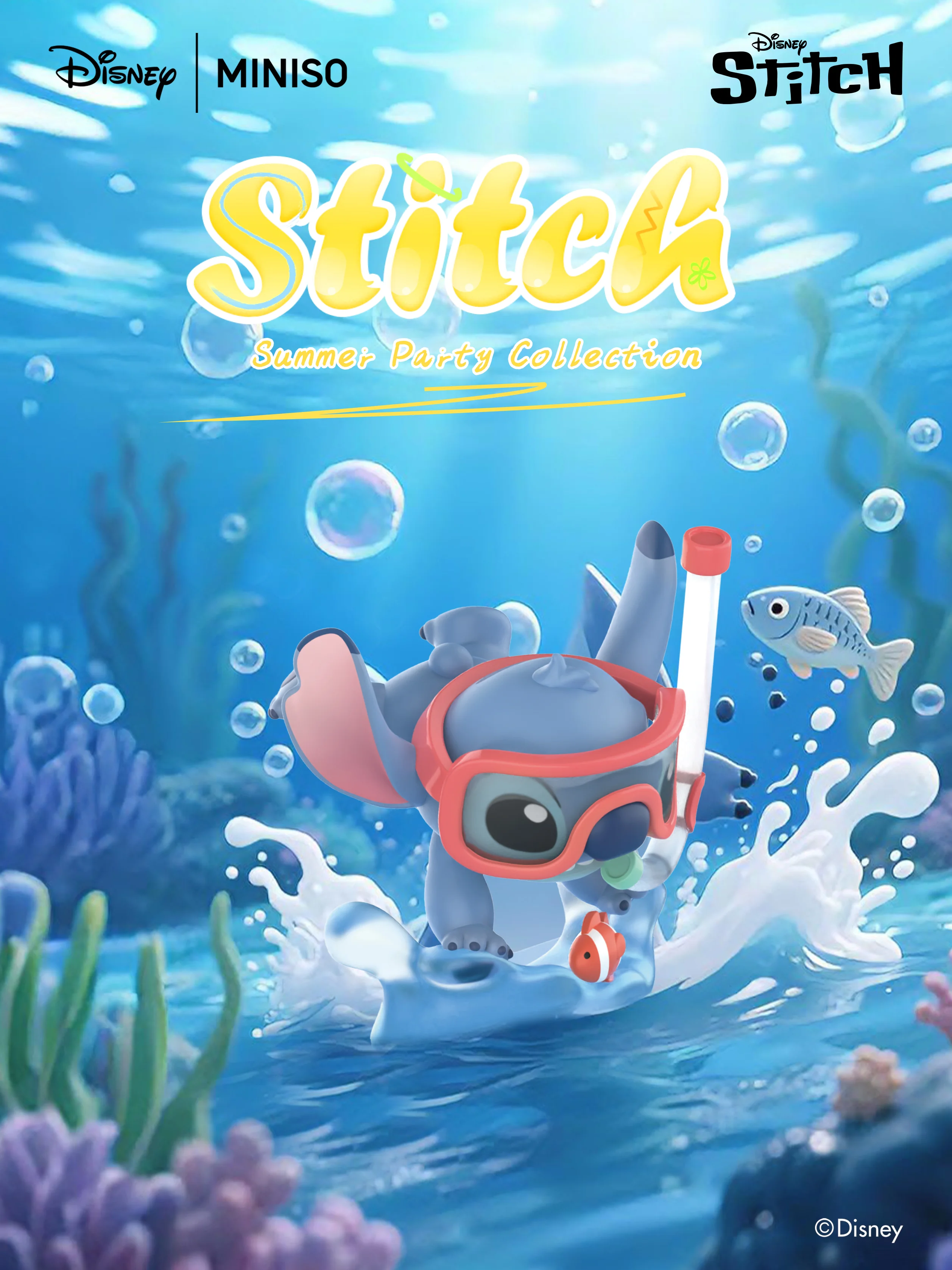 

New Stitch Summer Party Series Handmade Blind Box Cartoon Desktop Jewelry Doll Cute Anime Series Doll Mystery Box Surprise Gifts