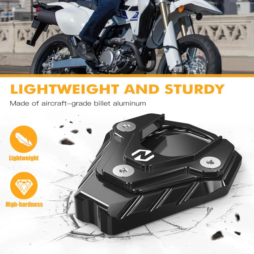 NICECNC Für Suzuki DRZ400S 2000-2024 DRZ400SM 2005-2024 DR-Z400S DR-Z400SM Motorrad Seitenständer Vergrößerungspad aus Aluminium – Detail 3