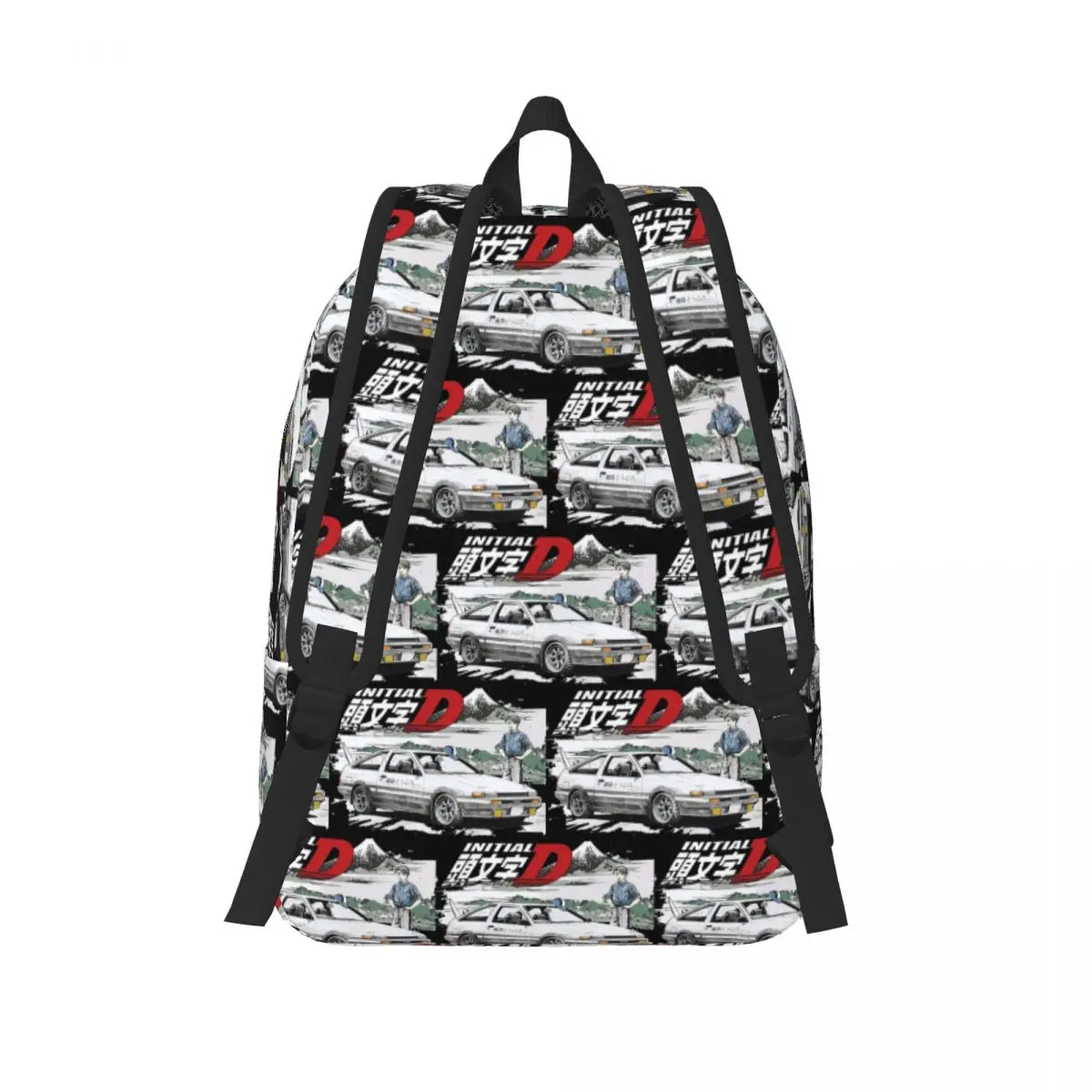 Initial D Deep Forest Drifting AE86 Takumi Raceway Student Backpack School Bag Hiking Travel Daypack Bookbag Shoulder Bags