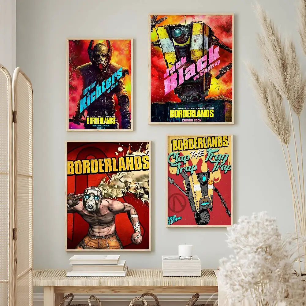 Trending Game Borderlands Posters Premium Self-Adhesive No Residue Wall Sticker for Home Office Bar Decor