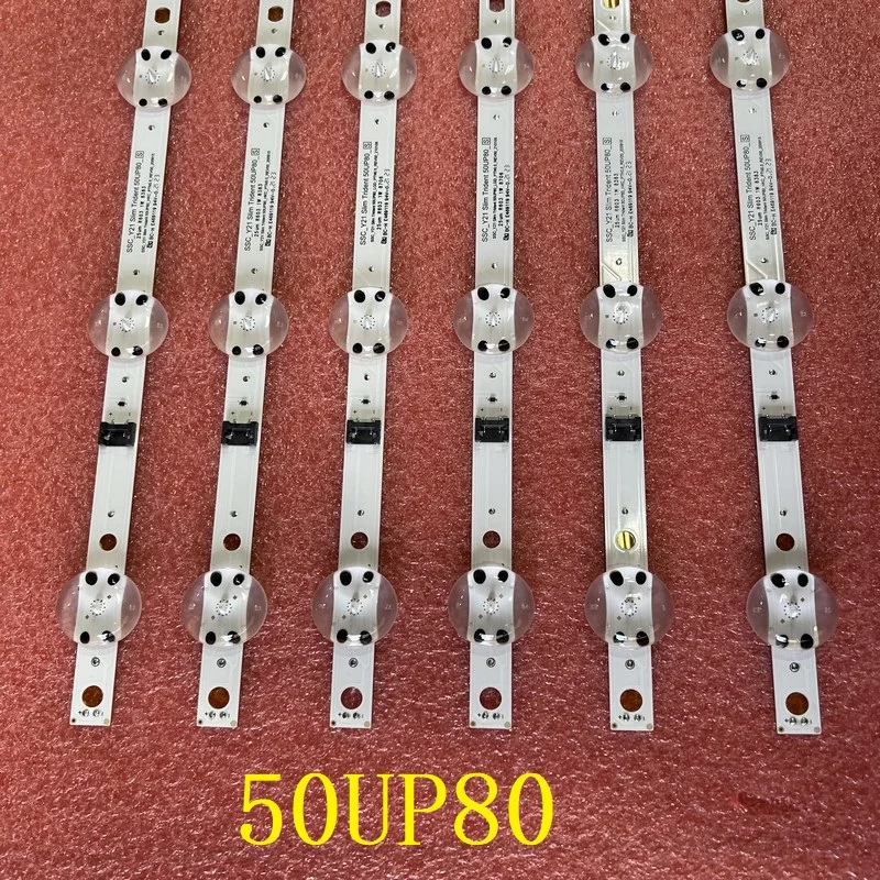 Kit 6pcs 6LED LED Backlight strip For TV 50UP8000 50UP8000PUR SSC_Y21 Slim Trident 50UP80 EAV65019801