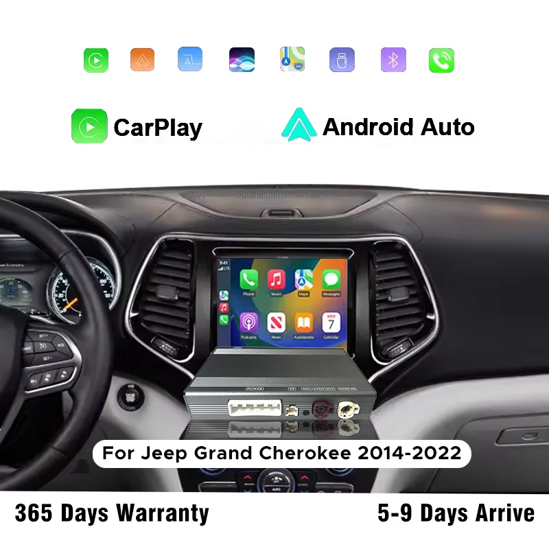 

Wireless Carplay Android Auto for Jeep Grand Cherokee Navigation Mirror Link AirPlay OEM Screen Upgrade Radio Car DVD Player