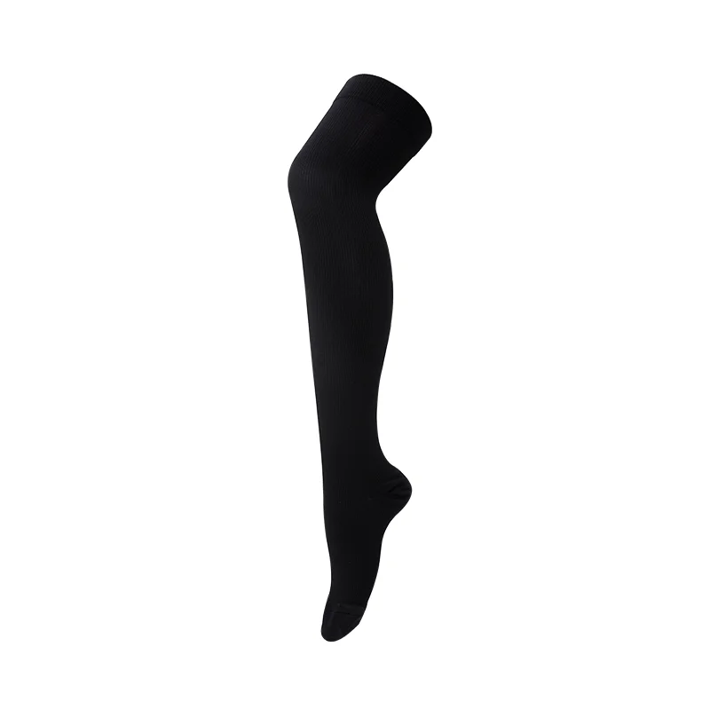 Chaussettes de compression hautes pour femmes, chaussettes d'infirmière, chaussettes de sport pour dames, chaussettes de course pour femmes, 3 paires