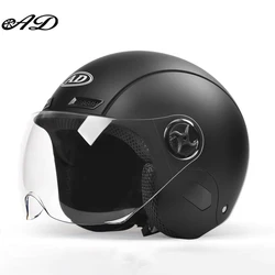 AD Motorcycle/Battery Car Helmet Men's And Women's Single Lens Visors Cute Half-helmet Summer Seasons Lightweight Safety Helmet