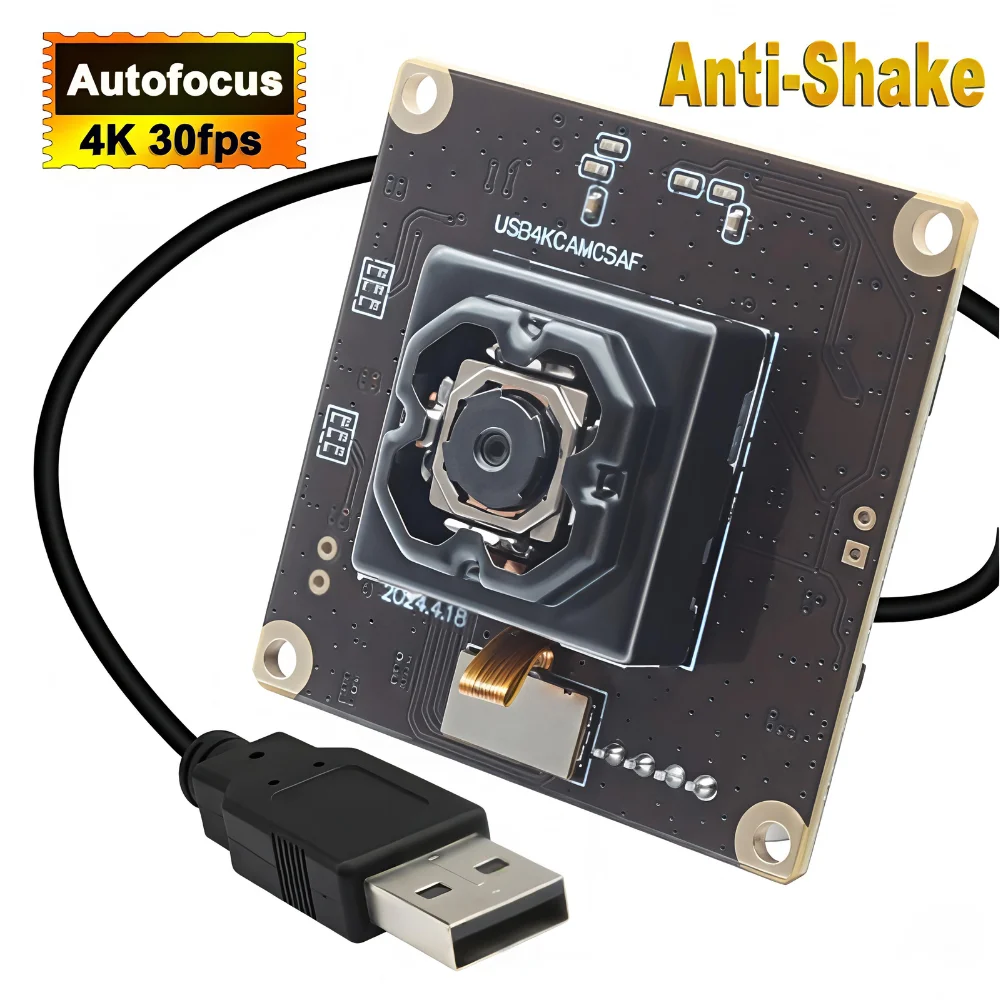 ELP 4K 11MP USB Camera Module Autofocus OIS Anti-shake Webcam 30fps IMX258 Wide Angle Lens for 3D Printer Industrial Inspection