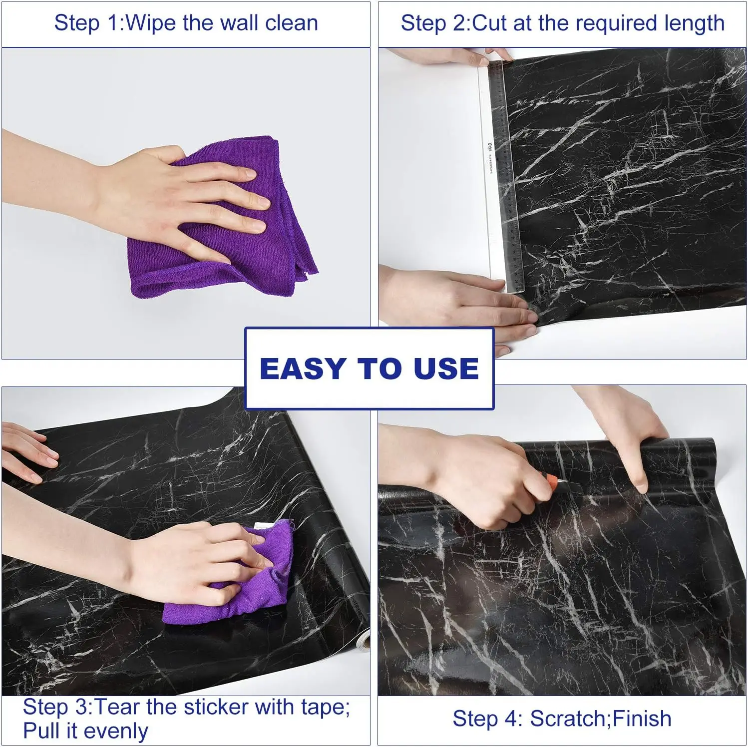 Kitchen Oil-Proof Film Stove Waterproof Moisture-Proof Self-Adhesive Wallpaper Countertop Cabinet Renovation Tile Marble Sticker