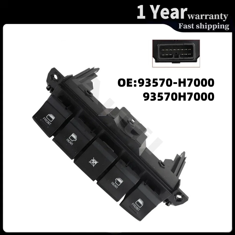 For Kia Soluto Pegas 2018-2023 Master Power Window Control Switch Glass Lifter Button Replacement Parts 93570H7000 93570-H7000