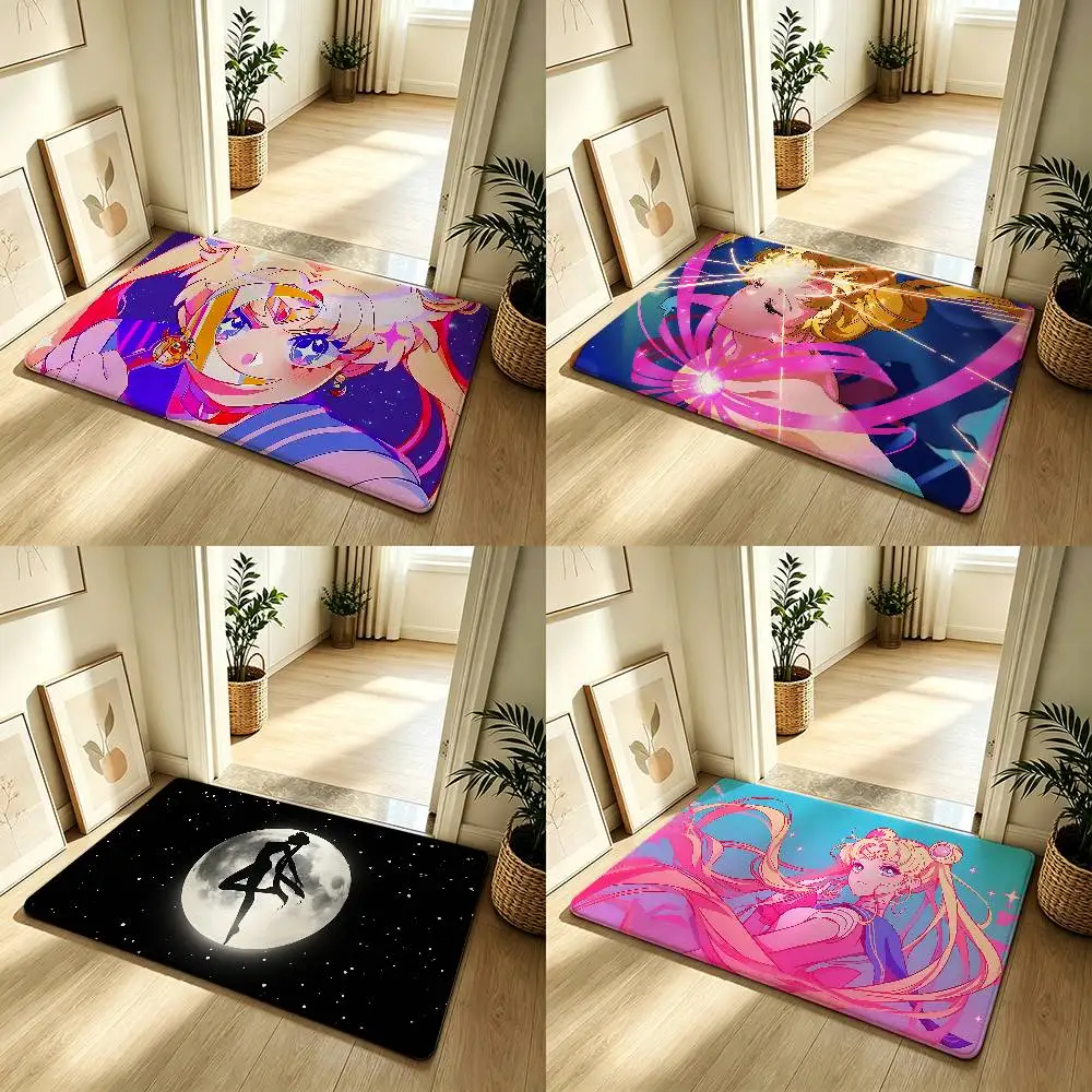 Classic Anime-S-sAilor-moonS Cute Carpet Bathroom Anti-slip Mat Door Mat Home Decoration Mat Entrance Door Mat Scratch-resistant