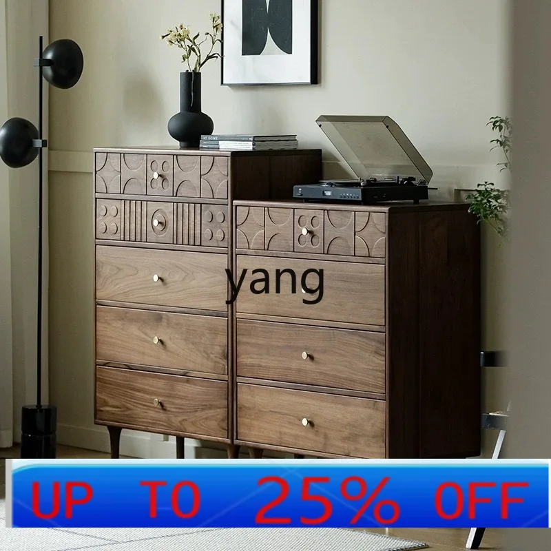 

LH simple medieval solid wood chest small apartment bedroom bedside chest