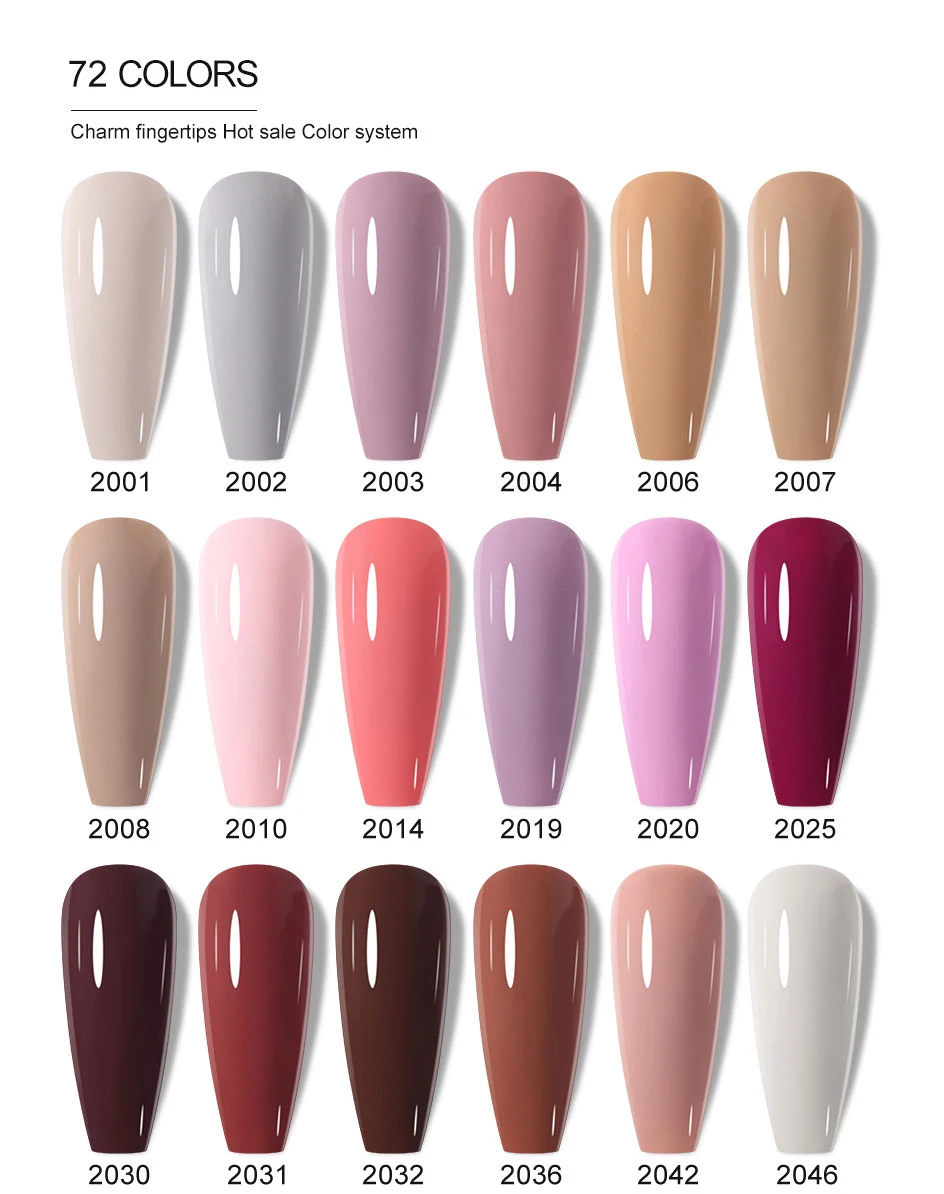 Clou Beaute 10/12/20/24-teiliges Gel-Nagellack-Set, 15ml Weißglasflasche, Nagelkunst-Kit, Semi-permanenter Gellack Nagellack – Detail 20