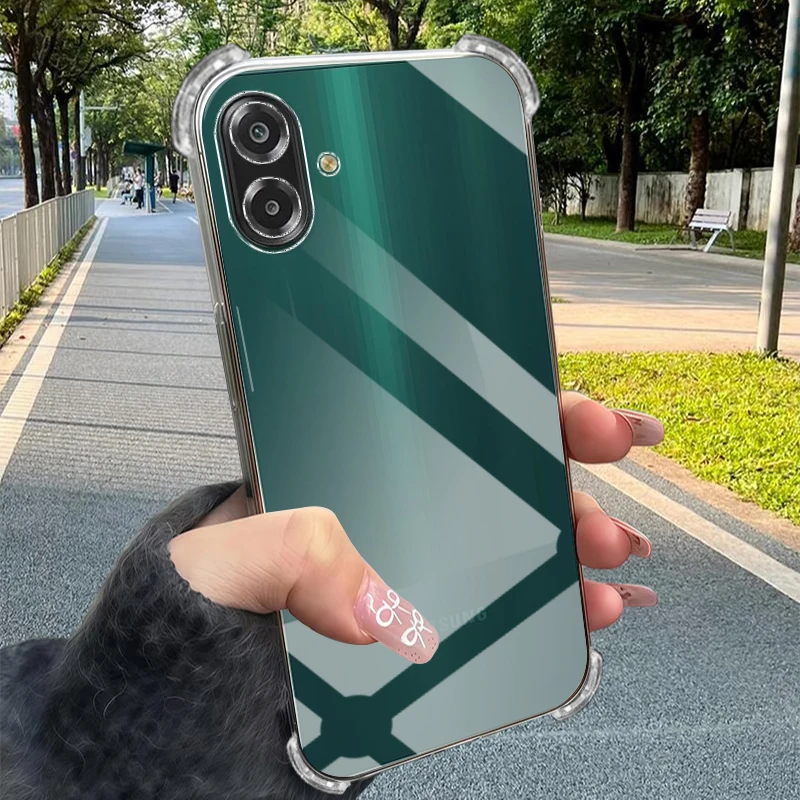 حافظة لهاتف سامسونج جالاكسي F07 F56 F55 F54 F36 F23 F16 F15 F41 F14 F06 F05 F04 X Cover7 Pro 5G أغطية خلفية شفافة