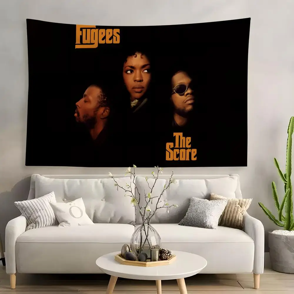 Alternative HipHop Trio Fugees Tapestry House Bedroom Living Bar Garden Microfiber Decoration Background