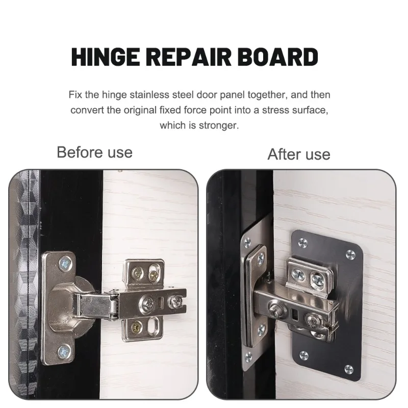 2/4/8/20Pcs Hinge Repair Plate Cabinet Furniture Drawer Table Scharnier Stainless Steel Household Hardware Hinge Fixing Plate