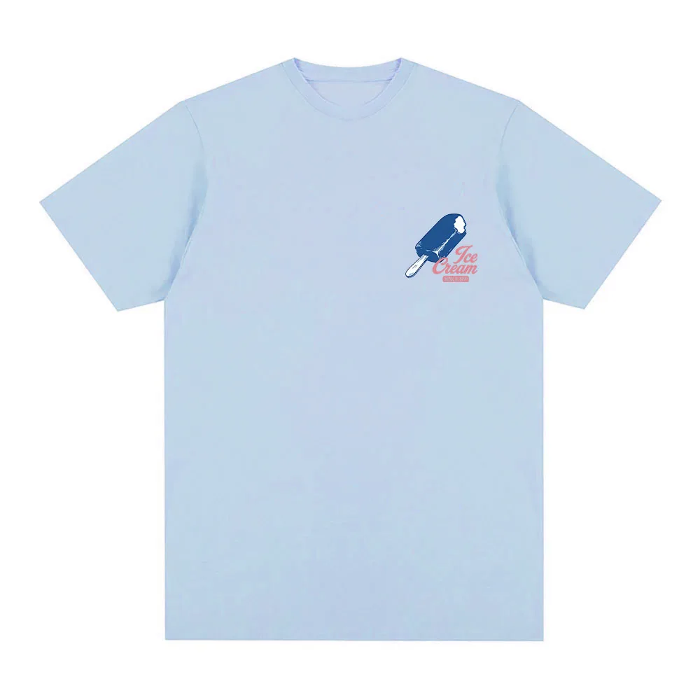 Latex No.2t Tee Yeonjun Ice Cream Solo Pop Logo T-shirt Hip Hop Style Graphic Tee Men Women Casual Loose Short Sleeve Sotton Top
