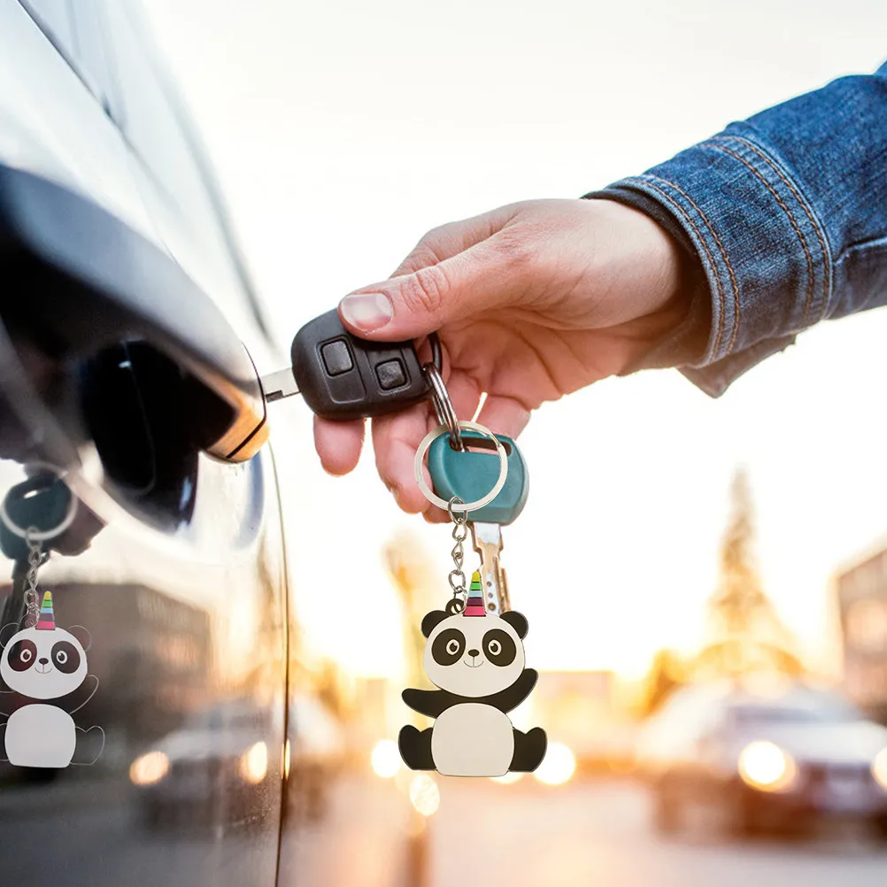 

20Pcs Panda Keychains Cartoon PVC Multipurpose Key Pendant Bag Hanging Decor Backpack Ornaments Party Favor Cute Pendants