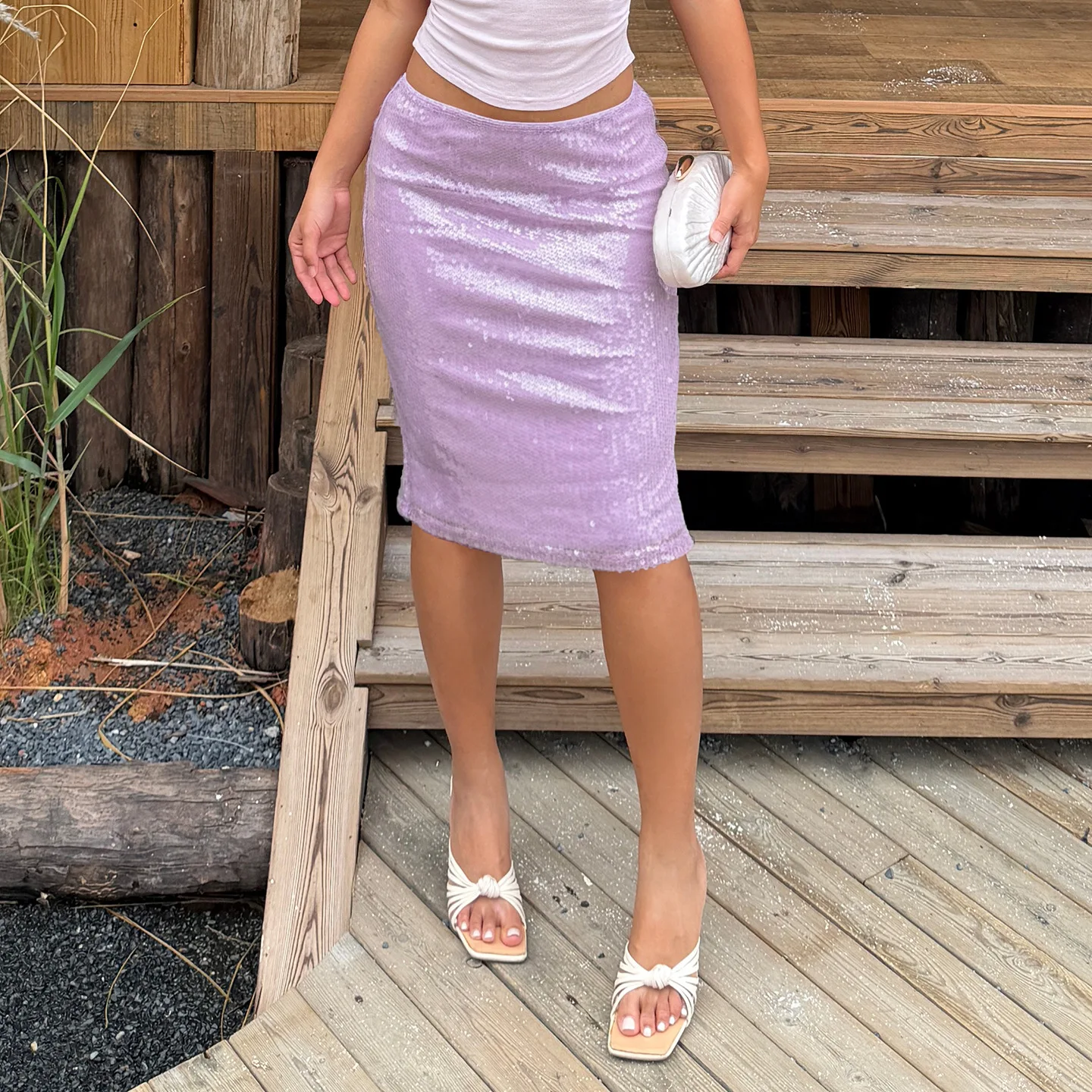 Spice Girls Sexy Low Waist Hip Wrap Sequin Skirt Night Club Party Style Fashion Elegant Slim Medium Skirt Women