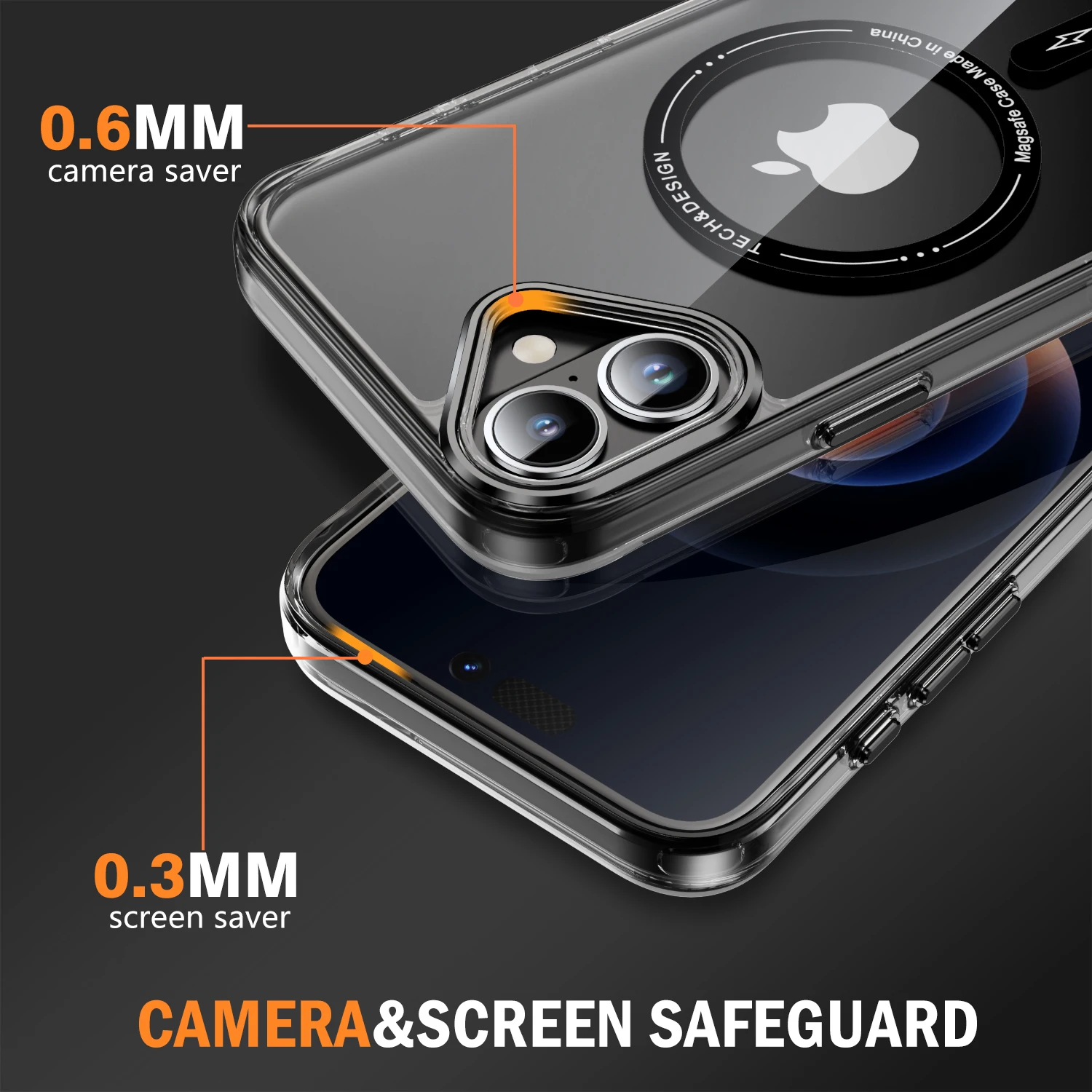 Ultar Thin Clear Magnetic Case for iPhone 16 Pro Max Plus 15 14 13 12 11 Camera Lens Protection Shockproof Transparent Cover