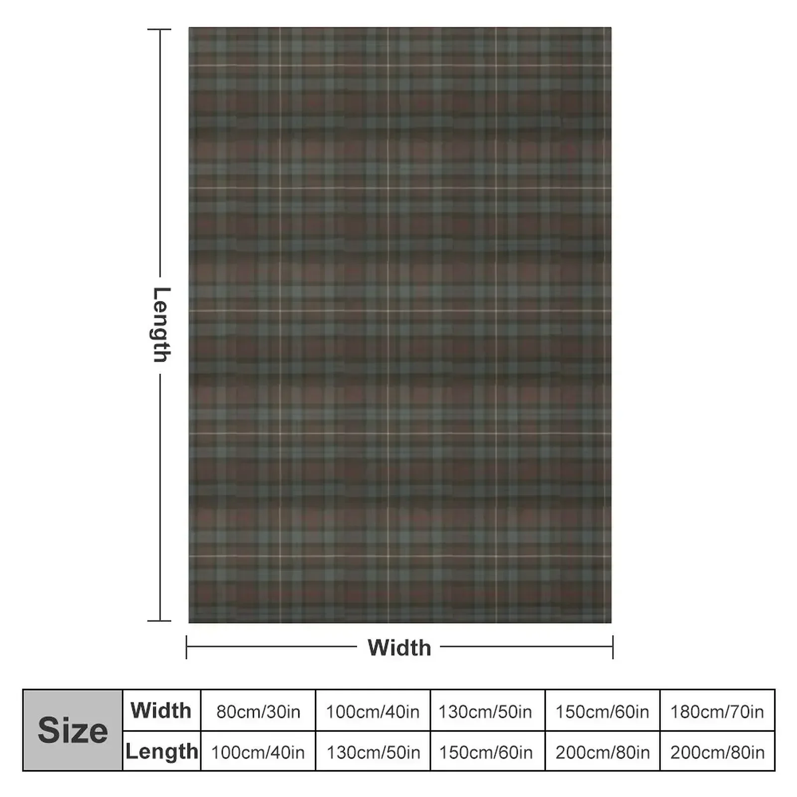 Clan Fraser Hunting Tartan Throw Blanket couch cozy soft plush fuzzy picnic outdoor blanket