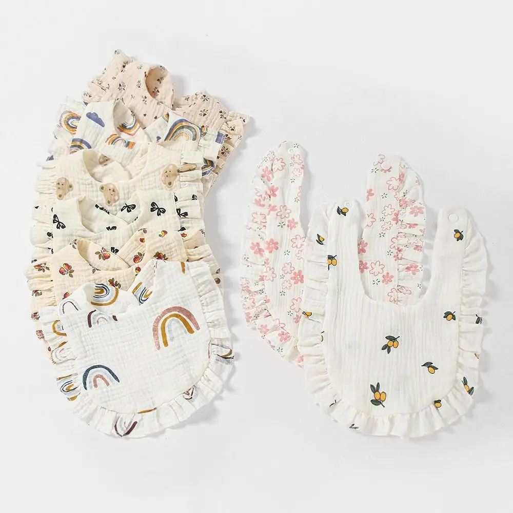 Useful Cotton Newborn Bibs Colorful Soft Material Infant Burp Cloths Absorbent Feeding Bib Accessories