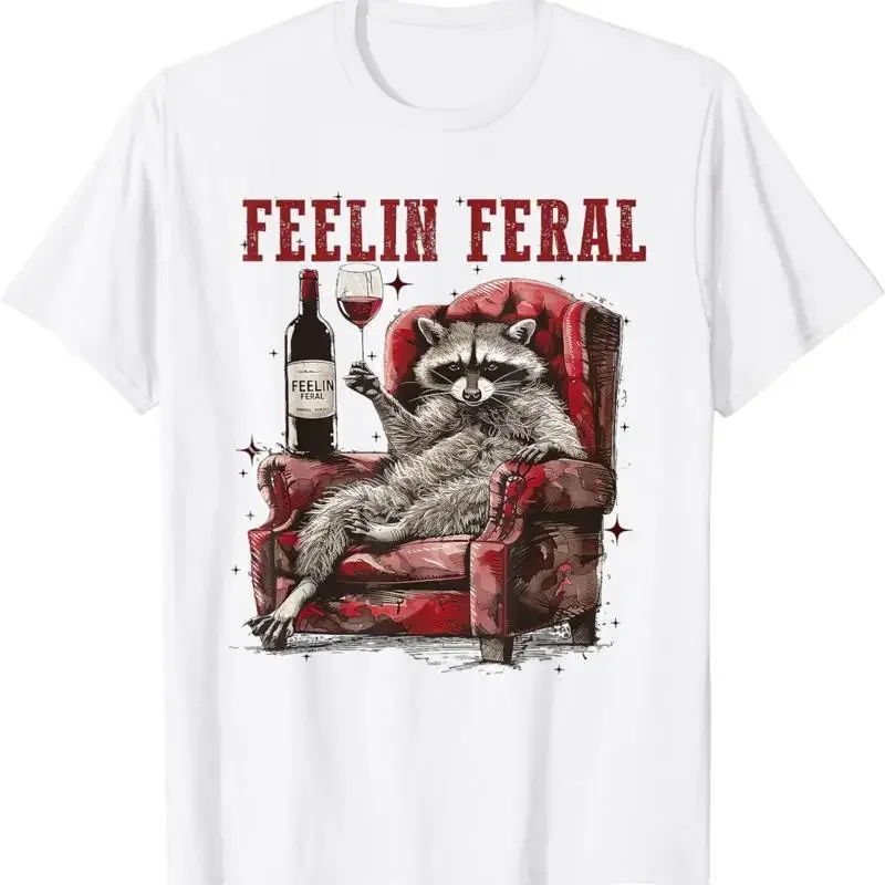 Feeling Feral Racoon T Shirt S 5Xl