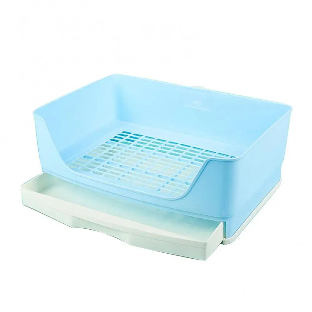 Large Rabbit Litter Box With Drawer Place Firmly Pet Bedpan Corner Toilet Box With Grate Potty Easy Operation Bigger Pet